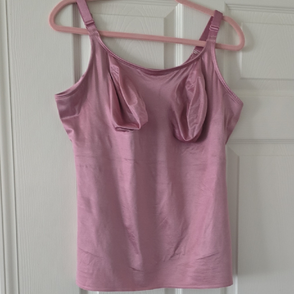 Pink Satin Camisole Top
